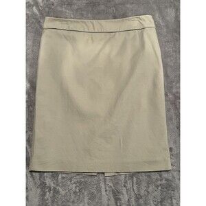 Liz Claiborne Skirt Women’s 10 Khaki Tan Straight Lined Preppy Workwear